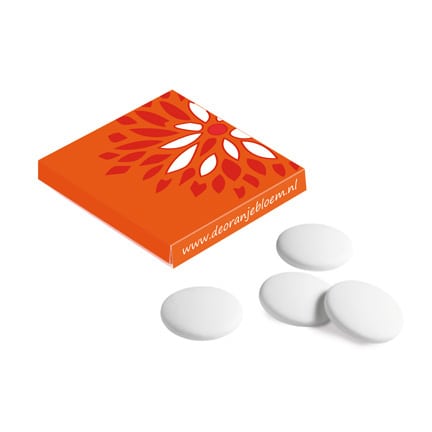 Bedrukt vierkant doosje met 4 imperiales