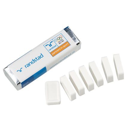 Bedrukt vierkant ‘rolletje’ pepermunt