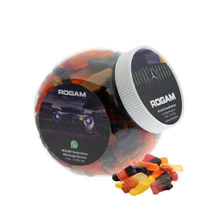 Bedrukte schuinstaande snoeppot 1050cc