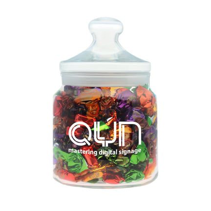 Glazen nostalgische snoeppot 1½ liter