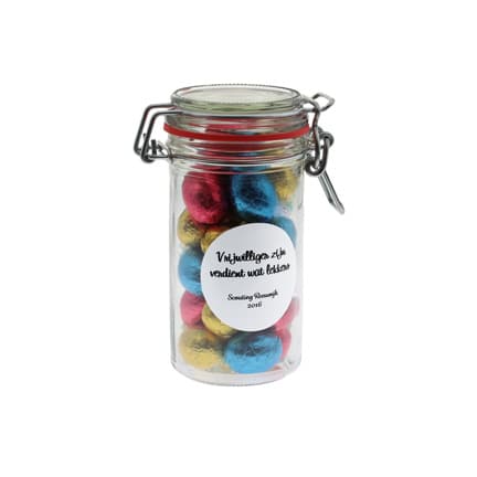 Glazen weckpotje met paasvulling 270cc