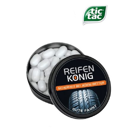 Blikje tic tac met bedrijfslogo