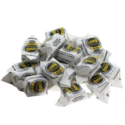 Nostalgische snoeppot gevuld met oud-hollandse Haagse hopjes als weggevertje