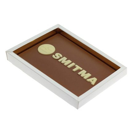 Maatwerk logo chocoladeplak