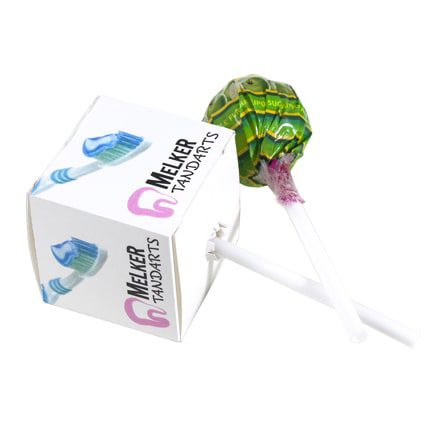 Chupa chups lolly in bedrukt doosje