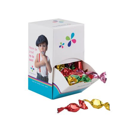 Bedrukt snoepdoosje als zoete give-away