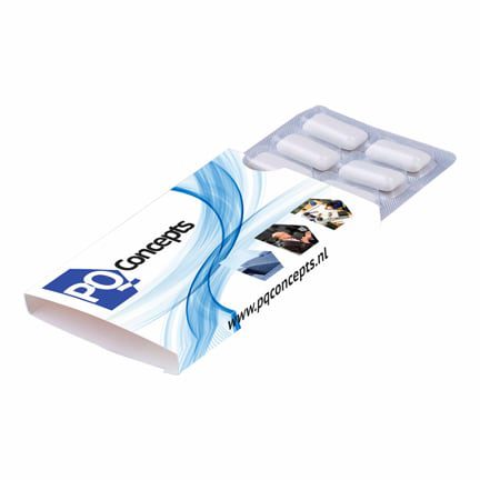 Bedrukte sleeve met kauwgomblister