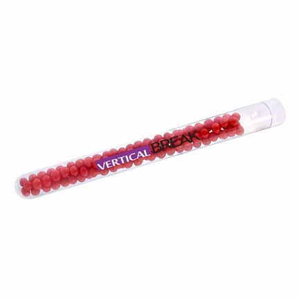 Bedrukt reageerbuisje met crispy chocoparels