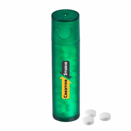 Bedrukt mintkokertje als fris weggevertje