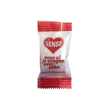 Flowpack Mentos bedrukt met uw logo