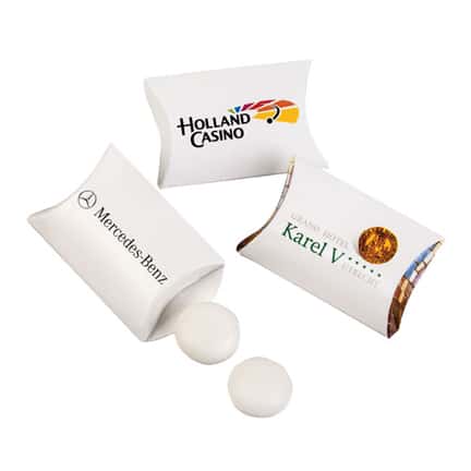 Bedrukt envelopdoosje Mentos mint of fruit