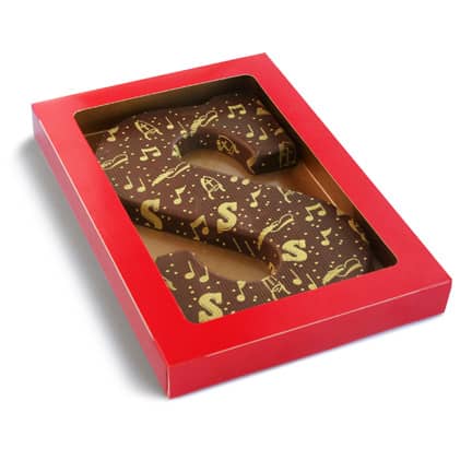 Chocoladeletter met rechtstreekse bedrukking