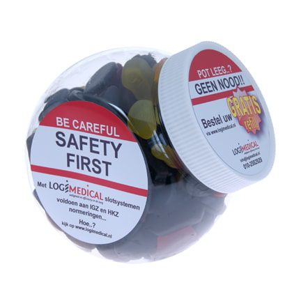 Bio gevulde kunststof snoeppot 1050cc