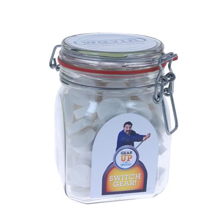 Weckpot biologisch snoep met logo 900cc