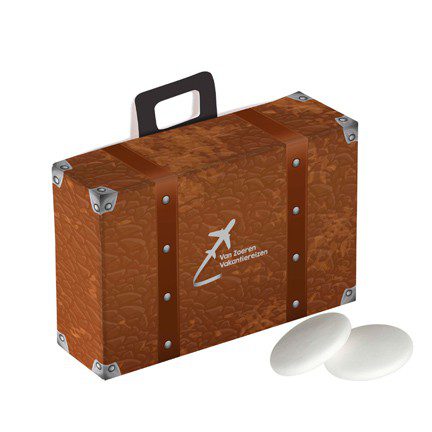 Bedrukt koffertje met frisse pepermunt