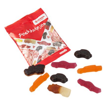 Bedrukt zakje autodrop als give-away