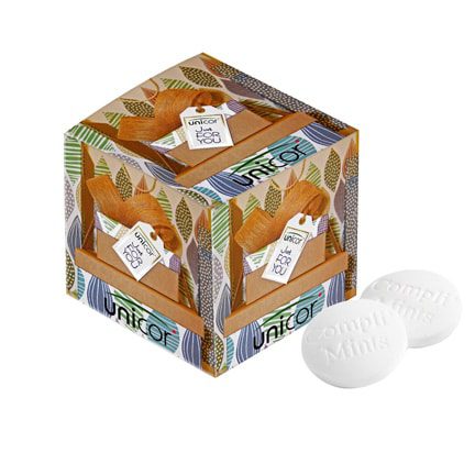 Bedrukt Pepermuntdoosje met frisse complimints