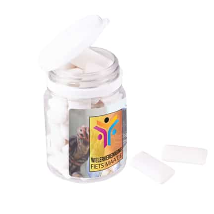 Snoeppotje kauwgom met logo als give-away