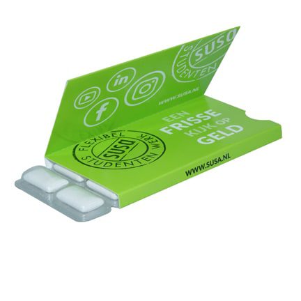 Bedrukt pakje Sportlife kauwgom met flap