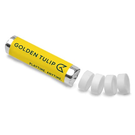 Klein Pepermuntrolletje met logo – ACTIE!