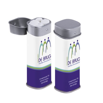 Hoog blikje met full colour label