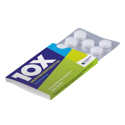 Bedrukte sleeve met Complimints blister