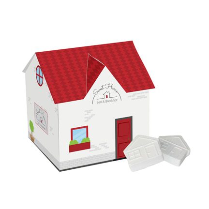 Full colour bedrukt huisje met huismints