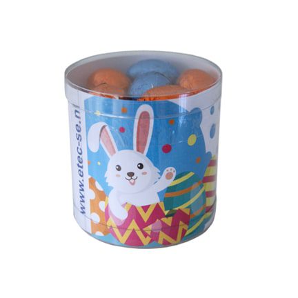 Transparante koker Paaseitjes voor Pasen