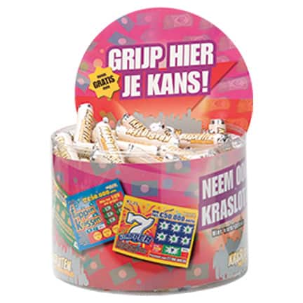 Grote Snoepsilo met bedrukte reclamewikkel