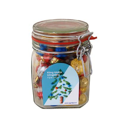 Snoeppot gevuld met Kerst lekkers 900cc