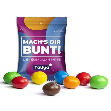 Bedrukt zakje m&m’s met eigen bedrukking