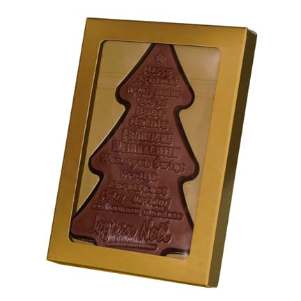 Wensboom Kerst chocoladekaart
