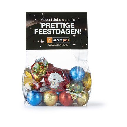 Snoepzakje Kerstvulling met logokaartje