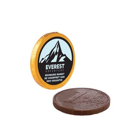 Chocolademunt met logosticker