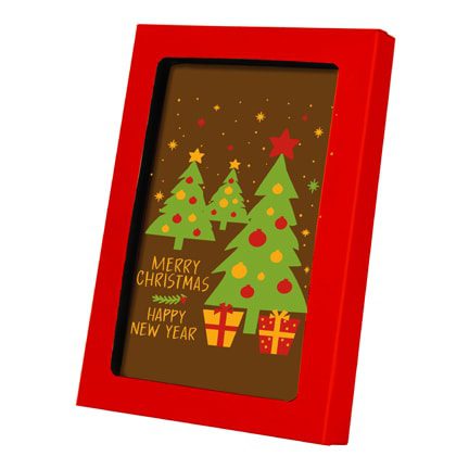 Chocolade Kerstkaart met of zonder logo