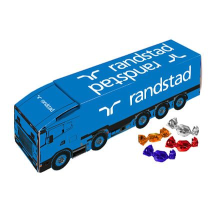 Bedrukte truck met metallic sweets
