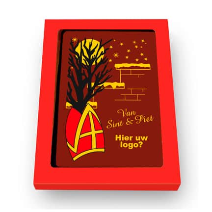 Sint Chocoladekaart met of zonder logo
