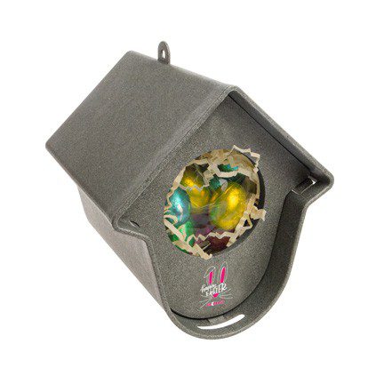 Vogelhuisje nestje paaseitjes met logo
