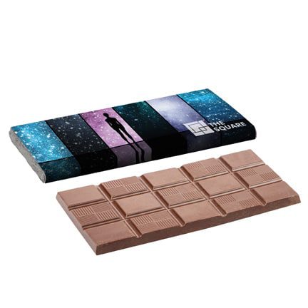 Chocoladereep met eigen logowikkel