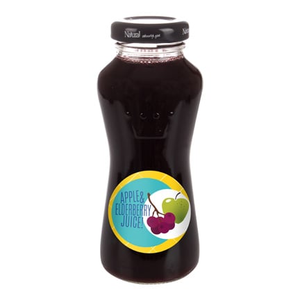 Flesje appel-vlierbessap met eigen logo