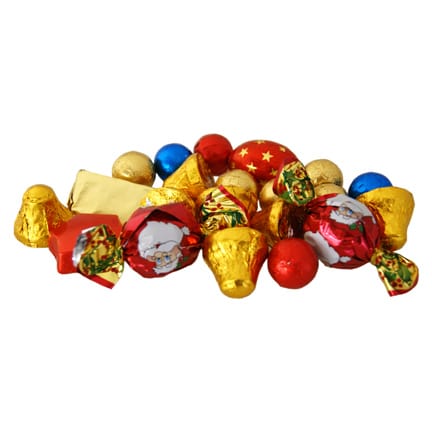 Chocolade Kerstmix als vulling van uw Snoeppot met logo voor Kerst