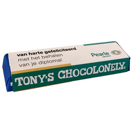 Tony’s Chocolonely reep met logowikkel