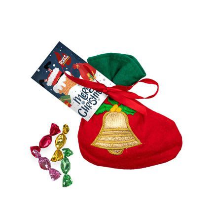 Kerstsok sweets met logokaartje