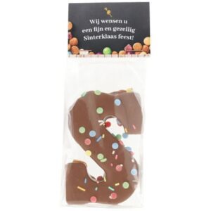 Zakje logo kopkaartje met chocoladeletter S