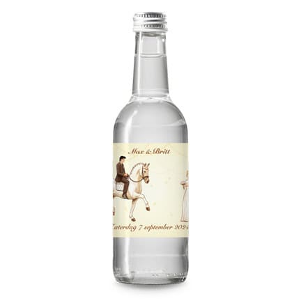 Glazen Waterflesje met eigen label