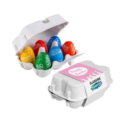 Eierdoosje met 6 Tony’s Chocolonely eitjes